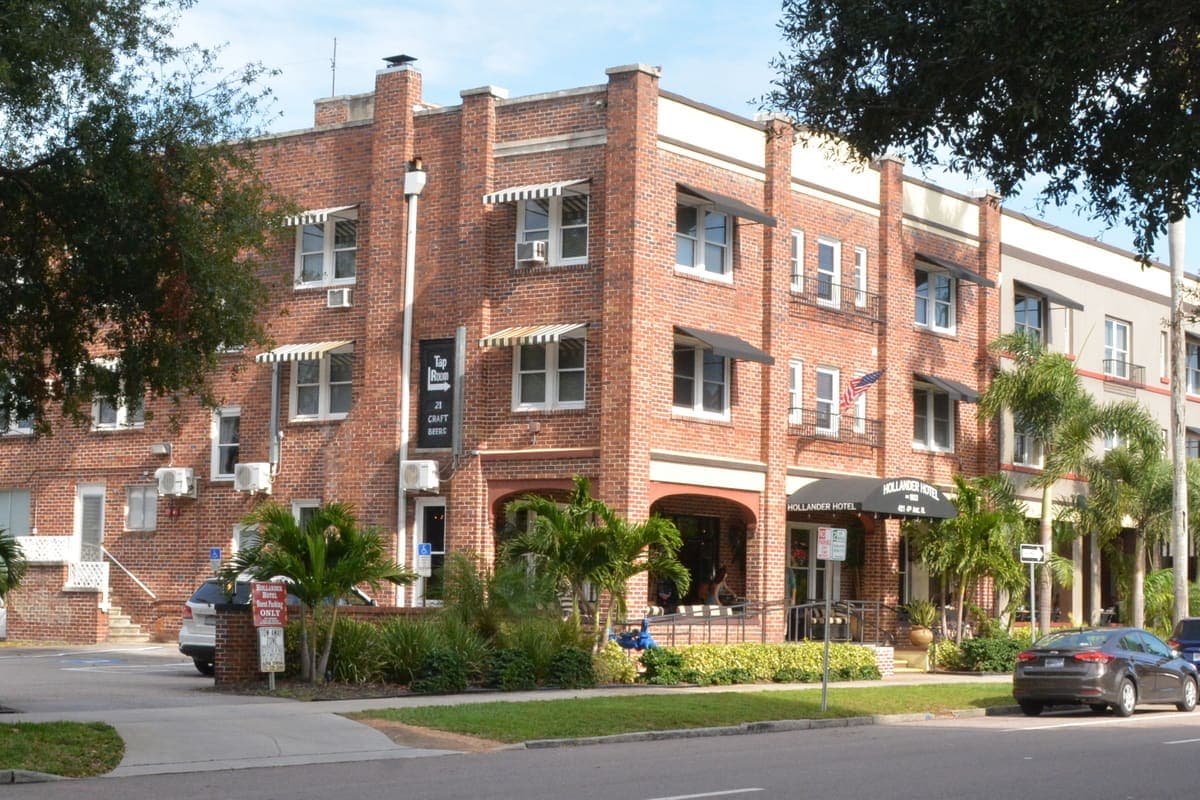 The Hollander Hotel near Mirror Lake in downtown St. Petersburg